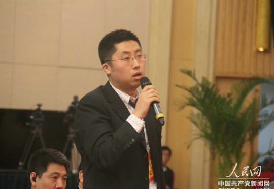 中央電視台、央視網、中國網絡電視台記者提問（人民網記者 毛雷 攝）