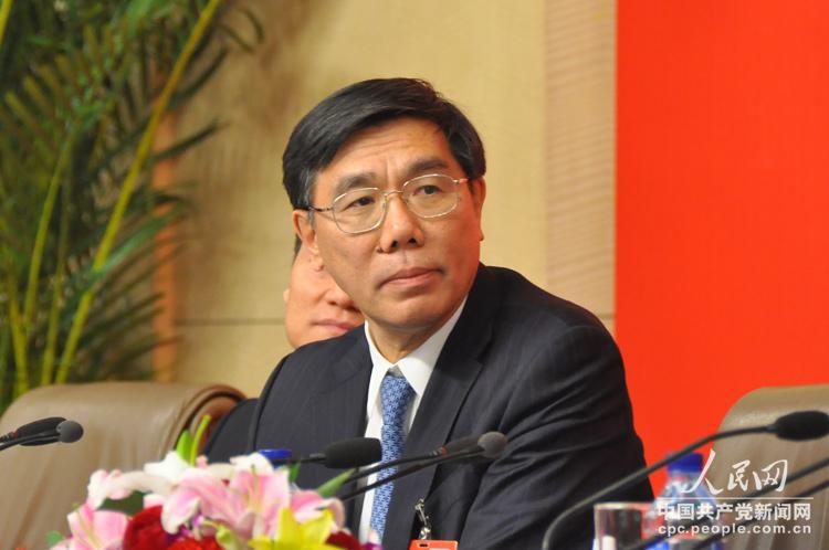 中國工商銀行董事長姜建清在“中國銀行改革與科學發展”集體採訪會上。（人民網 張啟川 攝）