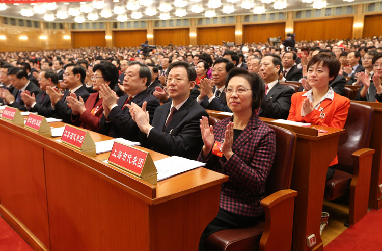 11月14日，中国共产党第十八次全国代表大会闭幕会在北京人民大会堂举行。这是大会会场。新华社记者姚大伟摄