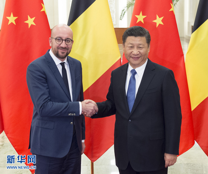 10月31日，國家主席習近平在北京人民大會堂會見比利時首相米歇爾。新華社記者 王 曄攝