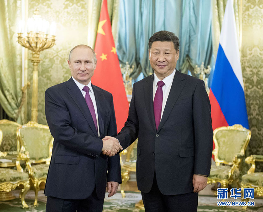 7月4日，國家主席習近平在莫斯科克裡姆林宮同俄羅斯總統普京舉行會談。 新華社記者 李學仁 攝