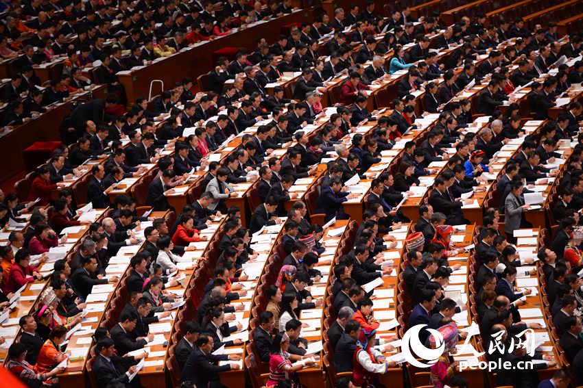 中國共產黨第十九次全國代表大會開幕會現場。（人民網 張啟川 攝）