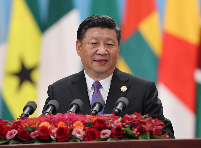 9月3日，中非合作論壇北京峰會在人民大會堂隆重開幕。中國國家主席習近平出席開幕式並發表題為《攜手共命運 同心促發展》的主旨講話。新華社記者 劉衛兵 攝