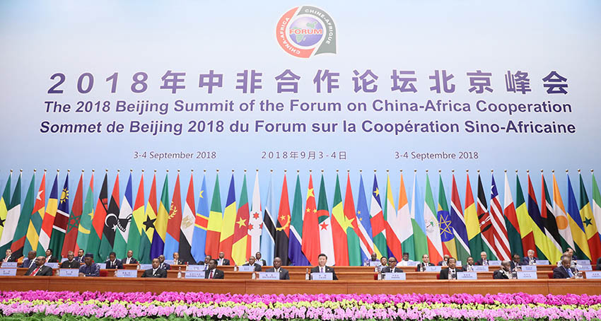 9月3日，中非合作論壇北京峰會在人民大會堂隆重開幕。中國國家主席習近平出席開幕式並發表題為《攜手共命運 同心促發展》的主旨講話。新華社記者 劉衛兵 攝