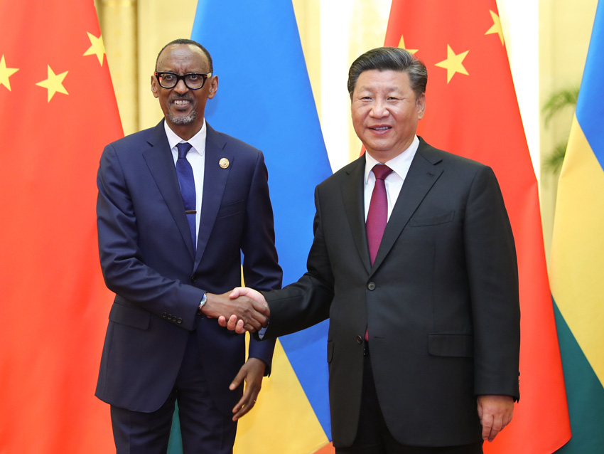 9月4日，国家主席习近平在北京人民大会堂会见卢旺达总统卡加梅。新华社记者 鞠鹏 摄