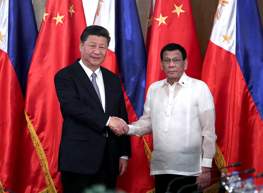 11月20日，國家主席習近平在馬尼拉同菲律賓總統杜特爾特舉行會談。 新華社記者 謝環馳 攝