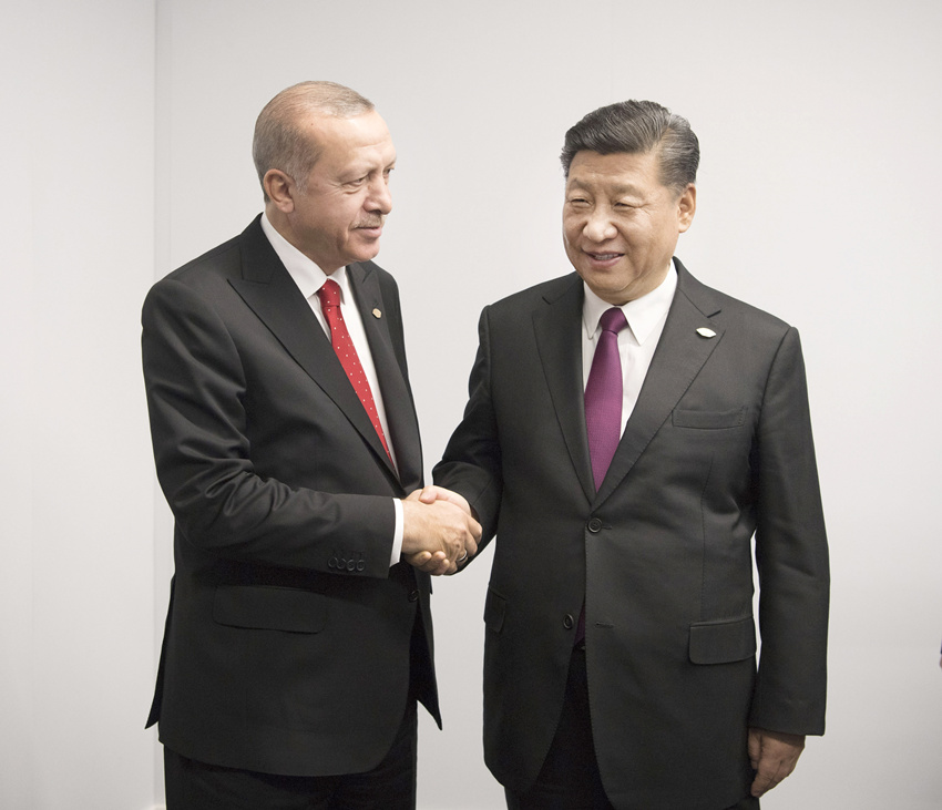 當地時間11月30日，國家主席習近平在布宜諾斯艾利斯會見土耳其總統埃爾多安。 新華社記者 李學仁 攝