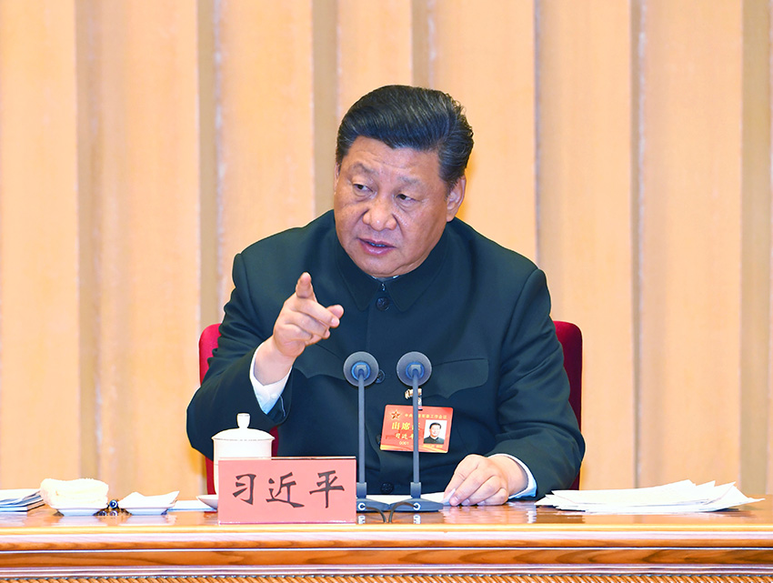 2019年1月4日，中央軍委軍事工作會議在北京召開。中共中央總書記、國家主席、中央軍委主席習近平出席會議並發表重要講話。 新華社記者 李剛 攝