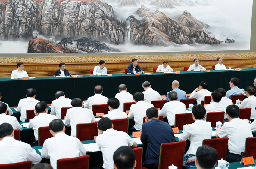 7月5日，中共中央總書記、國家主席、中央軍委主席習近平在北京出席深化黨和國家機構改革總結會議並發表重要講話。新華社記者 王曄 攝