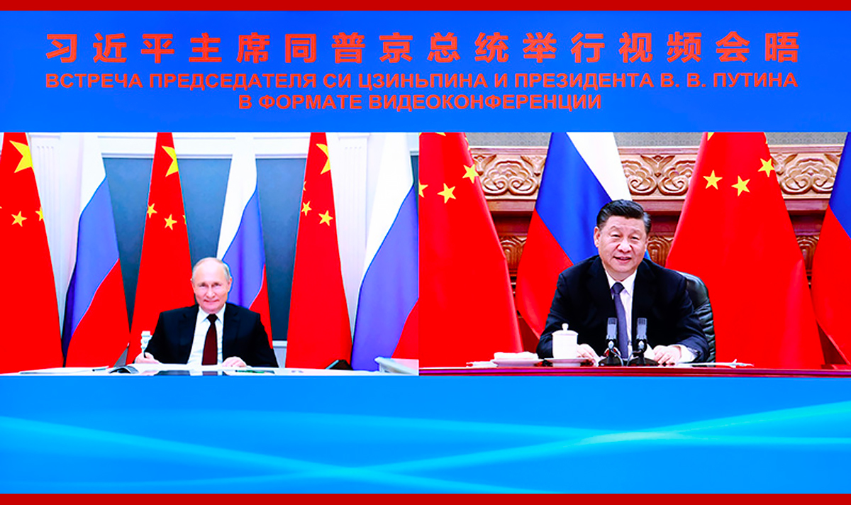 习近平同俄罗斯总统普京举行视频会晤