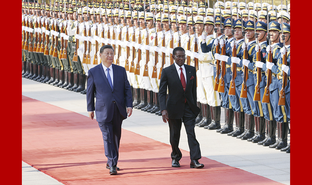 習近平同赤道幾內亞總統奧比昂會談