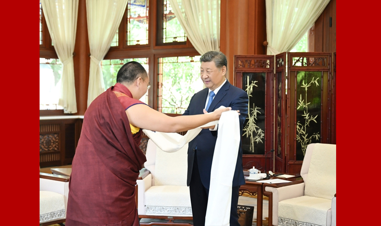 习近平接受班禅额尔德尼·确吉杰布拜见