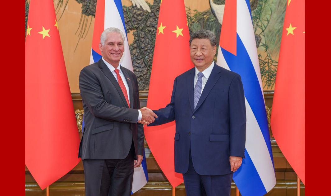习近平会见古巴共产党中央委员会第一书记、古巴国家主席迪亚斯-卡内尔