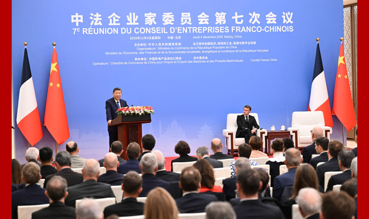 习近平出席中法企业家委员会第七次会议闭幕式并致辞