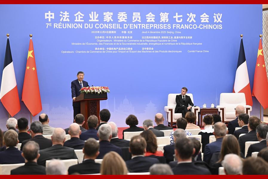 习近平出席中法企业家委员会第七次会议闭幕式并致辞