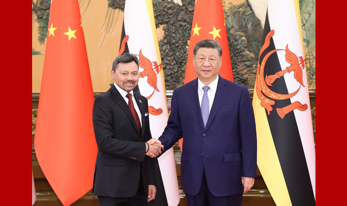 习近平会见文莱王储比拉