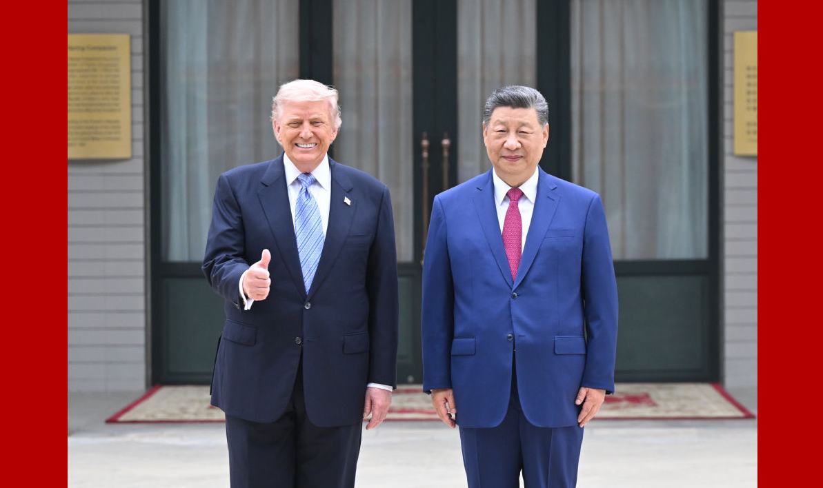 習近平同美國總統特朗普在中南海小范圍會晤