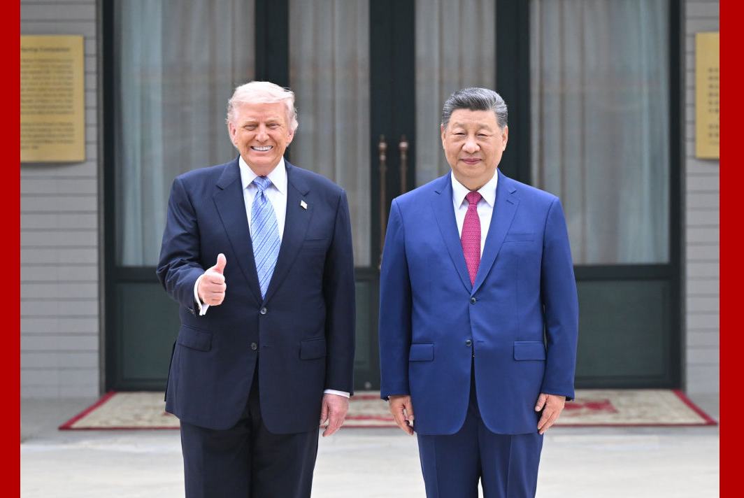 习近平同美国总统特朗普在中南海小范围会晤