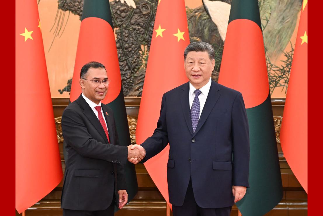 习近平会见孟加拉国总理塔里克