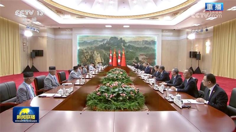 習近平會見尼泊爾總理