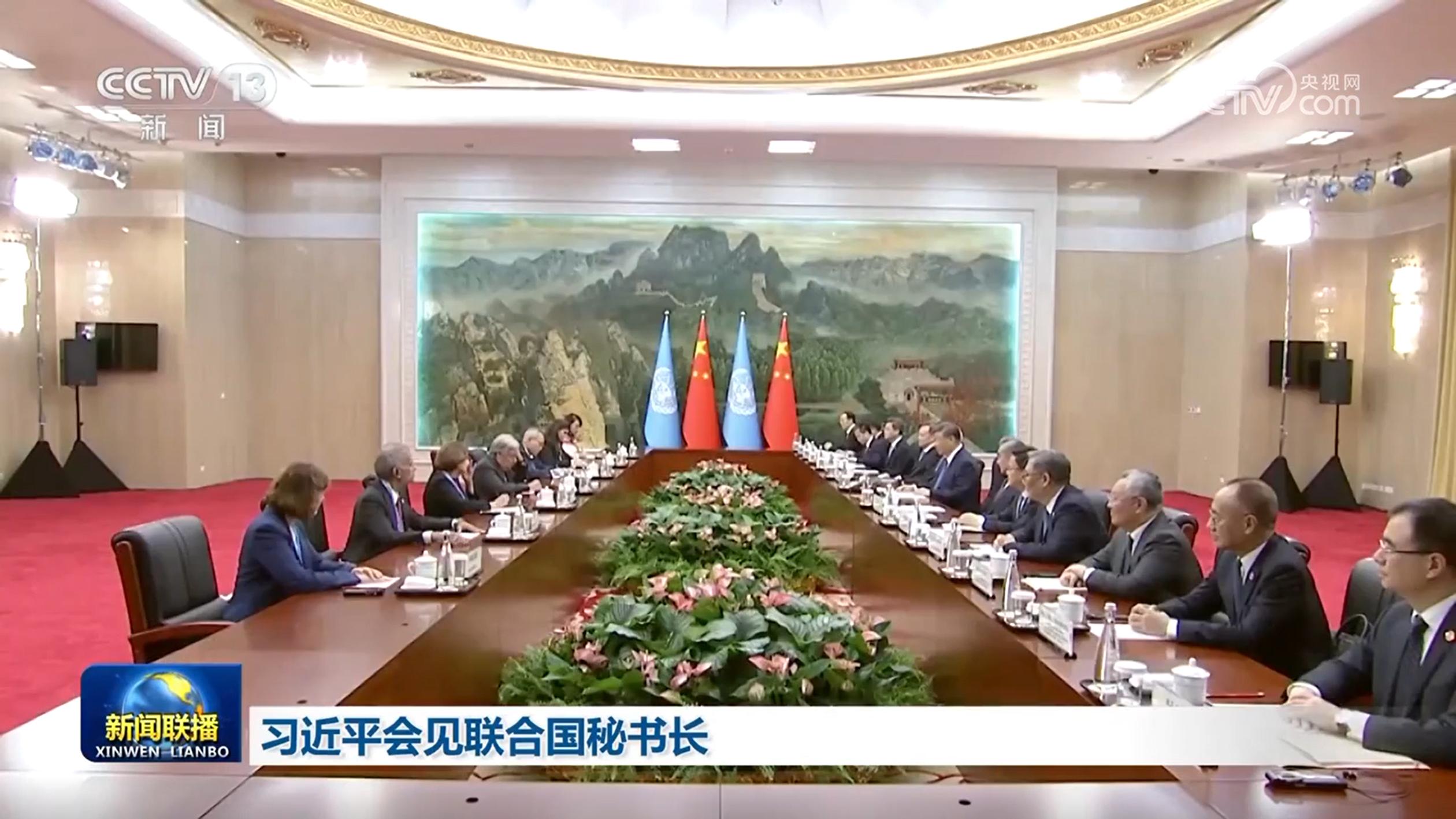 習近平會見聯合國秘書長
