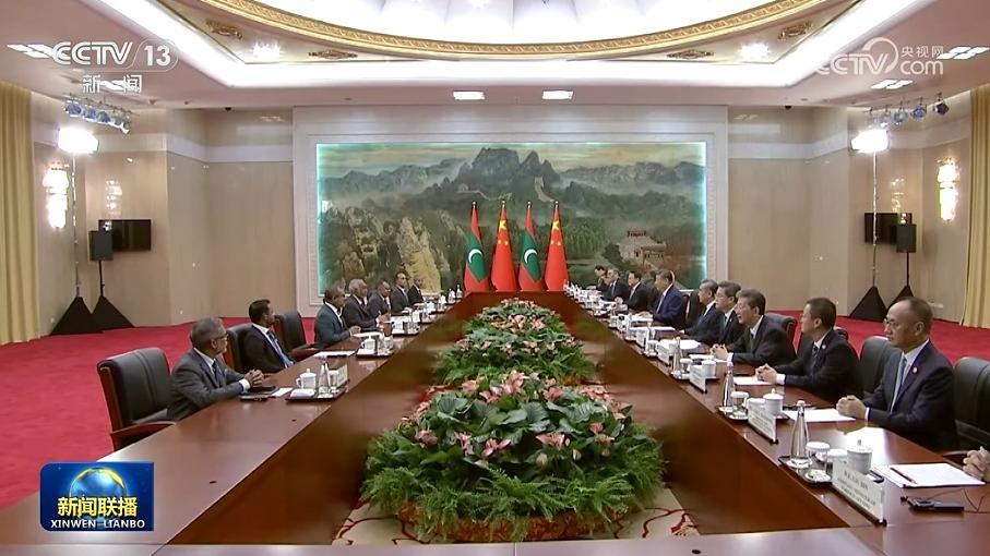 習近平會見馬爾代夫總統