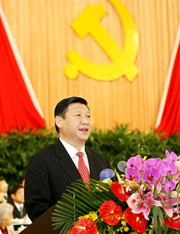 组图:上海市党代会开幕 习近平作报告韩正主持