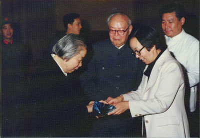 1980年4月7日,邓颖超同叶剑英会见原国民党高