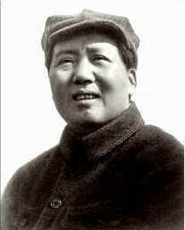 1945年,毛澤東在延安