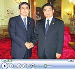 胡錦濤同日本首相安倍晉三會晤