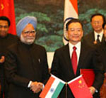 溫家寶會見印度總理辛格