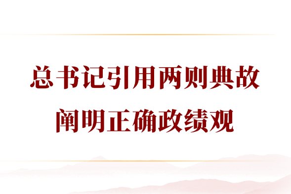 学习手记丨总书记引用两则典故阐明正确政绩观