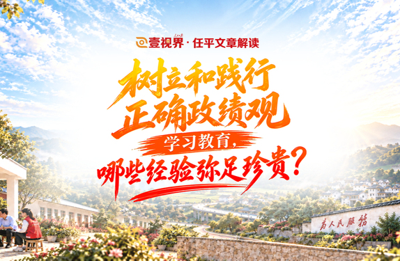 壹视界·任平文章解读 | 树立和践行正确政绩观学习教育,哪些经验弥足珍贵?
